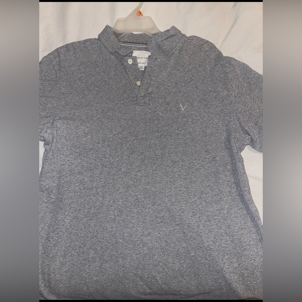 Men's Gray Polo Shirt American Eagle